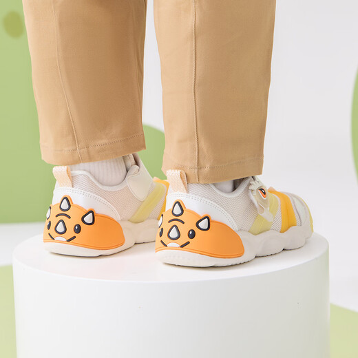 B.Duck маленькая желтая утка детская обувь детская обувь для малышей для мальчиков и девочек туфли Caterpillar Cartoon Light Sports Shoes 6908 метров апельсин 25