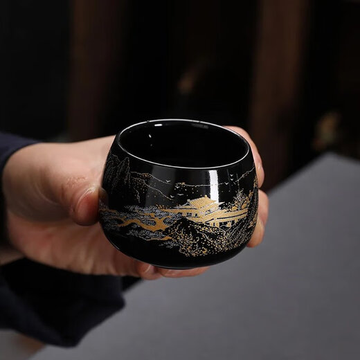 Songyu lazy automatic tea set set for home living room high-end ceramic kung fu tea set office teapot tea cup set 8 cups + Liujunzi tea can tea pet 14 pieces