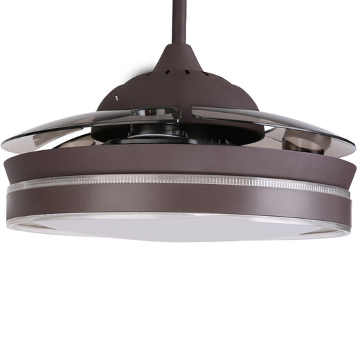 Yongyi Yufeng Leichte Luxuslüfter Leichtfutter Restaurant Home Wohnzimmer Unsichtbares Lüfter Leicht integriertes Schlafzimmer Zimmer LED SMART Deckenventilator Leuchte 36-Zoll 902/Wuji DIMP 36W/6-Gang vorwärts und Rückwärts