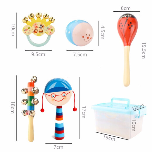 Qiaoqiaotu baby toys 0-1 years old early education newborn hand rattle baby toys toddler grasping training rattle sand hammer