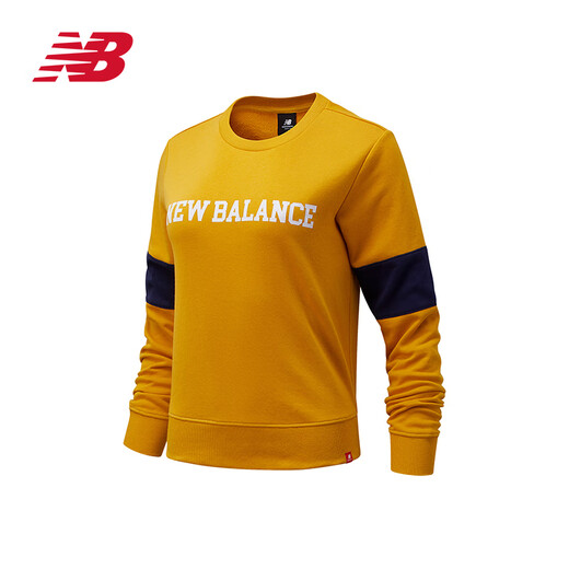 New Balance NB Outlet Special Price Cleanance Женская толстовка круглой шеи контрастирует свободная обычная спортивная топ WT13807-VGL S