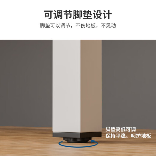 Yameile study desk computer desk double-layer storage simple desk study table office writing desk light walnut color 1.2 meters