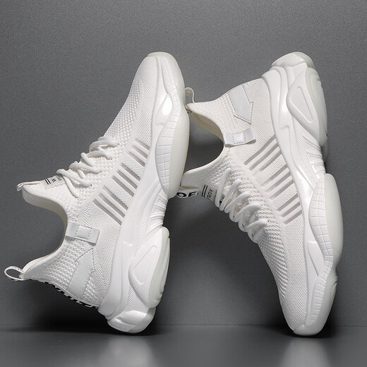 XI und Han Frühling extra große Größe Herrenschuhe 45 Herren Sportschuhe 46 Herren Daddy Schuhe 47 Atmungsfreie Weitnetzschuhe 48 Weicher Sohle 9902 Weiß 46