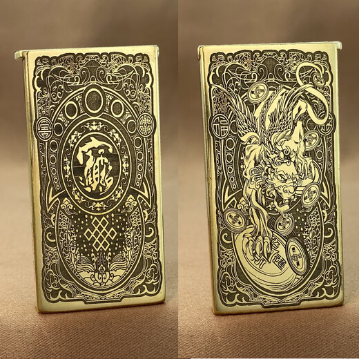 ZORRO ultra-thin 753 colored shell lift kerosene lighter, exquisite sculpture creative personality, give boyfriend Valentine's Day gift, double heart nickel colored shell self-use version