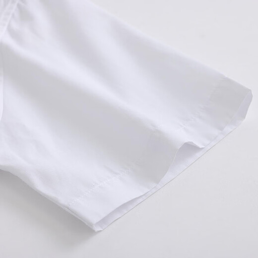 ROMON solid color business professional formal wear men's white shirt work clothes men's short-sleeved shirt men's CS72 white L