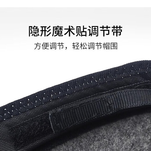 Wanhongda hat men's winter high-quality pure lamb wool top hat young and middle-aged autumn and winter warm top hat for men middle-aged and elderly high-end 100% main material woolen wool top hat brown 58-60cm