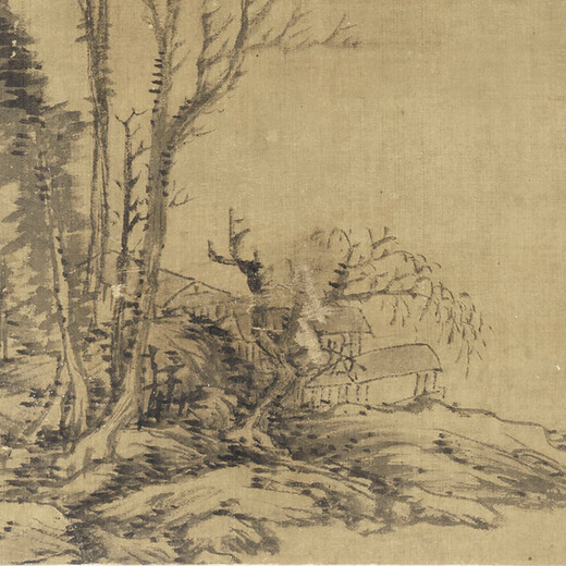 
Annual Cao Zhi Baijiang Tree Autumn Sound Picture Ancient Landscape Painting Scroll Chinese Painting Famous Paintings Replicas of Antique Paintings Hanging Paintings Wang Meng Landscape Album 13297 30X35 cm spray painting heart size mounting milky white