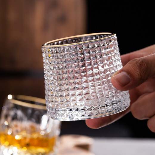 Katav water glass whiskey glass foreign wine glass beer glass crystal glass cup thickened tea glass juice cup