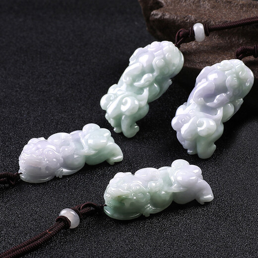 祥祯福珠宝（XIANGZHENFU JEWELRY）「鸿运貔貅」翡翠吊坠冰种翡翠貔貅颈饰挂件一物一编号备注所需编 XCA774-1369
