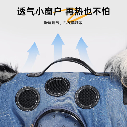 Wakytu animal de compagnie bandoulière extérieure portable sac à dos pour chien petit, moyen et grand chien équitation chien artefact