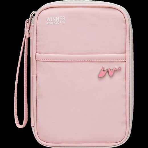 Renjuyi DB Passport Bag Study Abroad Multifuncional Almacenamiento de viajes portátiles en el extranjero Bolsa de deslizamiento antirrobo Certificado de embarque Bag Pink Gran