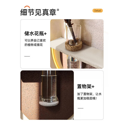 水培绿植奶油风玄关装饰画砂岩立体入户走廊过道挂画客厅墙壁灯画 80*160多层立体砂岩+玻璃花瓶+ 14757常规款不带灯