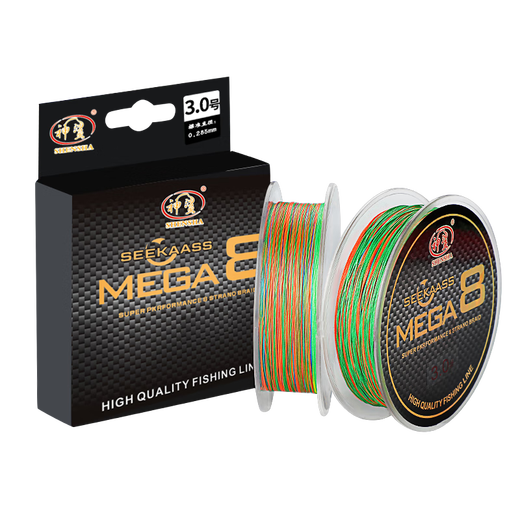 Shensha No. 4 8-braid PE line braided line 100 meters super tensile strength and wear-resistant ten meters one-color lure fishing line fishing gear
