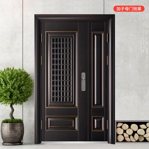 顾好 甲级防盗门大窗通风门中门家用透气进户门智能门入户门子母门 2150*1050【单门-开向咨询】 鸿蒙人脸+视频对讲智能锁