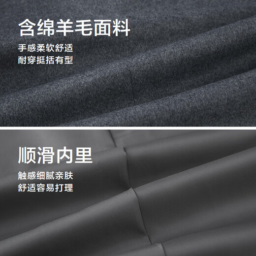 Hla Hailan Suit Home Traje para hombres Spring and Autumn 24 New Wool Comfort Suit Jacket Hen HWXAW3W004A Medium Gray 07 185/104B 52B Recomendado 165 ~ 172Jin [Jin es igual a 0.5 kg]