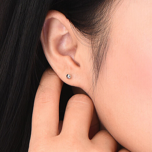 Safir platinum earrings for women pt950 white gold sparkling car flower earrings car flower ball earrings about 0.95 grams