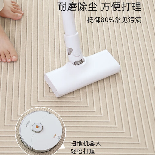 佤歌莉娜客厅地毯轻奢加密圈绒新款茶几毯家用防水防污沙发地毯大面积 方古-15601 200cm*300cm耐脏易清洗】