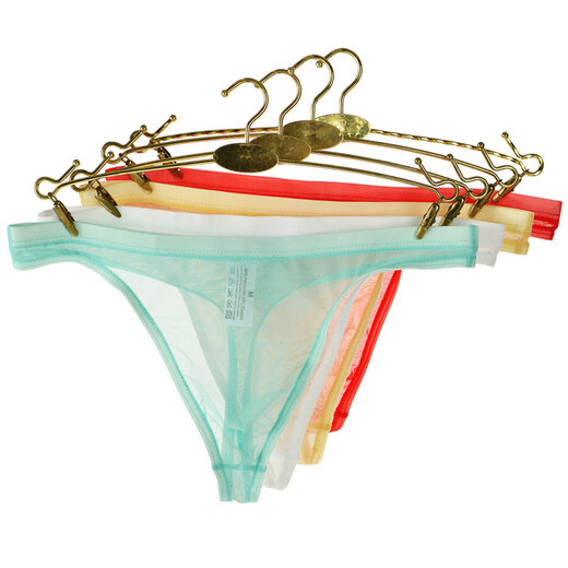 Caja transparente desnuda de los hombres Mala delgada de malla sexy sexy sexy ropa interior sexy en sexy tentador transpirable jóvenes t-tosers rojo m