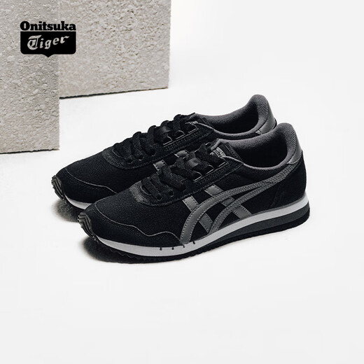 Onitsuka Tiger retro men's and women's shoes low-cut comfortable casual shoes sneakers DUALIO black/grey (1183C315-001) 42