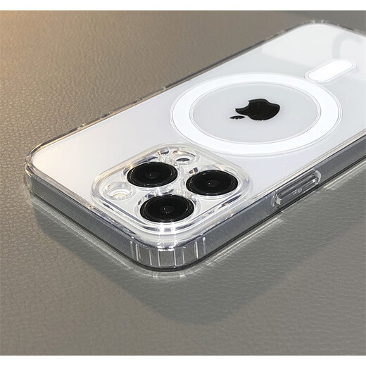 尹尚 四角气囊防摔Magsafe磁吸适用iPhone16苹果15Pro手机壳透明硅胶12简约14高级感磁吸手机壳保护套 MagSafe磁吸【精孔全透明】四角气囊防摔 iPhone 16pro