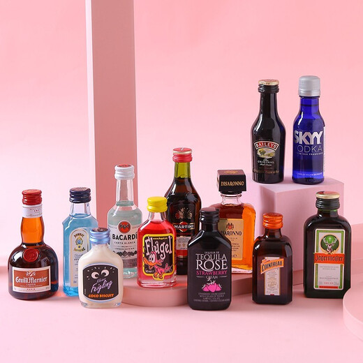 JiTu便利店调酒小酒版迷你酒小瓶酒洋酒威士忌礼盒装伏特加朗姆酒基酒  便利店调酒13瓶装