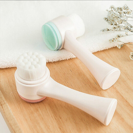 Naojing Facial Cleansing Brush Soft-bristled Silicone Facial Cleansing Instrument Manual Massage Double-Sided Deep Cleansing Pore Cleansing Brush Blackhead Remover Magic Pink Octopus Facial Washing Brush Single No Gift