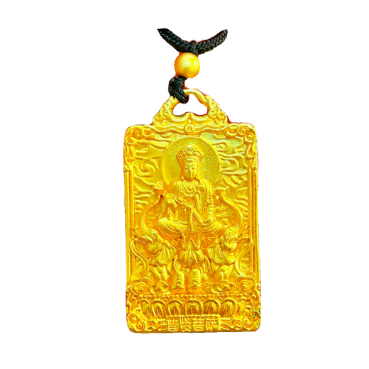 SXSG Gold Store's same style sand gold twelve zodiac signs guarding the eight natal Buddhas pendant necklace for men and women's zodiac year gift Rat Thousand-Armed Avalokitesvara