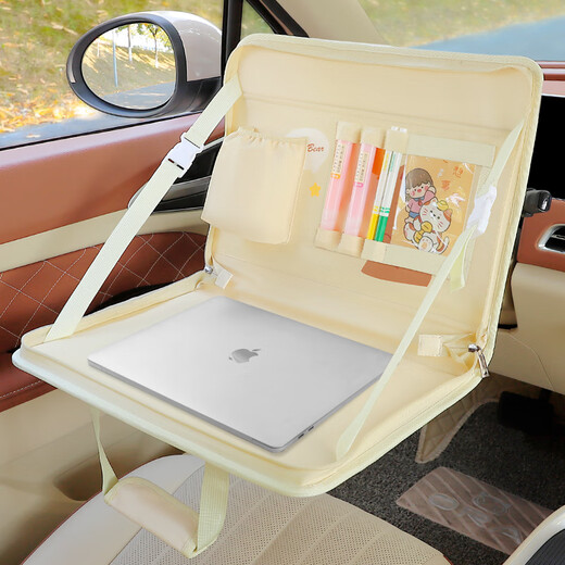 
Aibu and cotton car small table plate rear folding table car seat back storage bag car dining table steering wheel computer table good friend [foldable + front and rear row use]