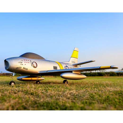 Mengjingyu turbojet engine aircraft model 64mmF86 real ducted model fixed-wing remote control electric aircraft complete machine RTF left hand oil