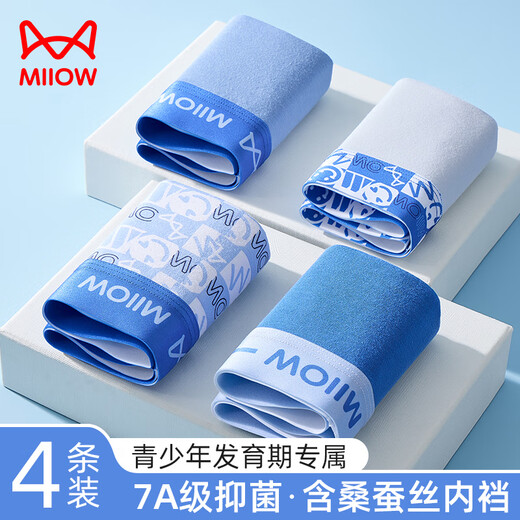 Catman children's underwear for boys, middle and high school students in the developmental period, spring and summer boxer briefs for teenagers, large size men's boxer shorts