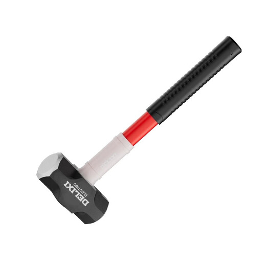 Delixi sledge hammer soft handle demolition tool rubber handle eight pound hammer construction site wall smashing artifact large hammer 8LB soft handle sledge hammer tough plastic handle + gloves