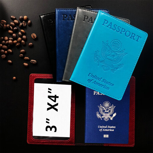 Cool Beren ID Passport Protective Case Vaccine Card Case Multi-color Passport Case Travel Study Abroad Document Storage Case Black