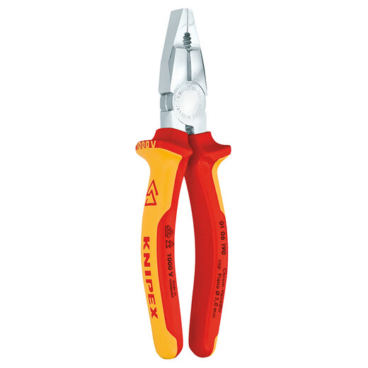 KNIPEX isolierter Drahtschneider 7,5 Zoll 190 mm deutsches Werkzeug Chrom-Vanadium-isolierter Hochleistungsschraubstock 01 06 190