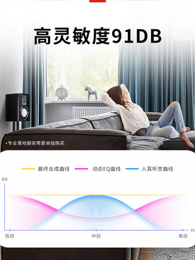 Mili magnatSignature 503 high-end hifi speaker audio, three-quarter wooden passive bookcase, gold standard certified high-fidelity home theater, home use, need to be matched with power amplifier, wood grain color, 3-quarter low-frequency reflection