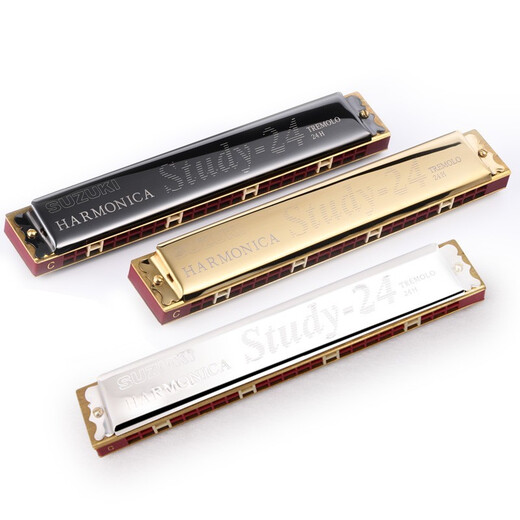 
SUZUKI Japanese Suzuki Harmonica 24-hole monotone C major beginners for students in class adult performance polyphonic harmonica 24-hole black F-touch