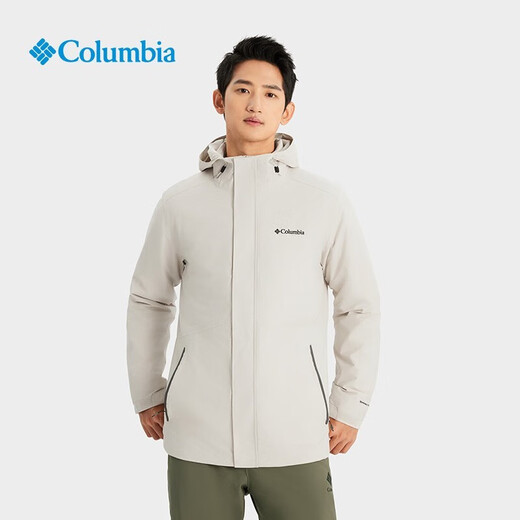 Columbia25秋冬哥伦比亚冲锋衣男户外热能反射羽绒内胆三合一冲锋衣XE5418 278 XL 185/104A