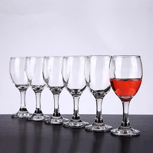 GUSHA thickened glass small red wine glasses and goblets 6 pieces set of 2 liang and a half white wine glasses for home hotel 125ml glass 6 pcs 2 liang and a half