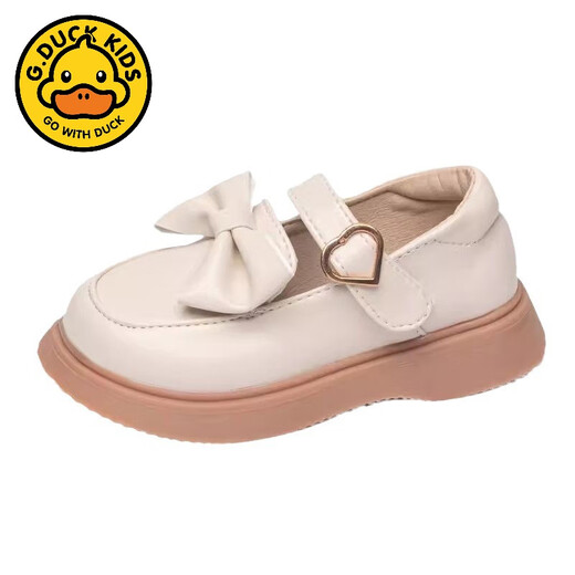 G.duck Girls' Leather Shoes 2026 Spring and Autumn New Children's Shoes Little Girls Princess Shoes Soft Soled Western Style Shoes Performance Shoes Black 28 Inner Length 17.8cm