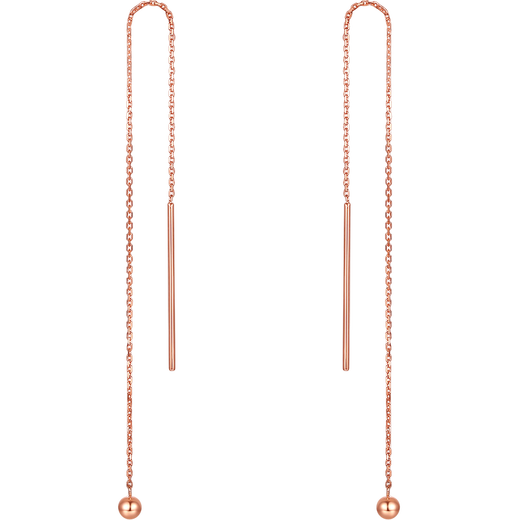 Saturday Fuhong 18K gold earrings for women, long color gold earrings, earrings birthday gift KI091457 pair