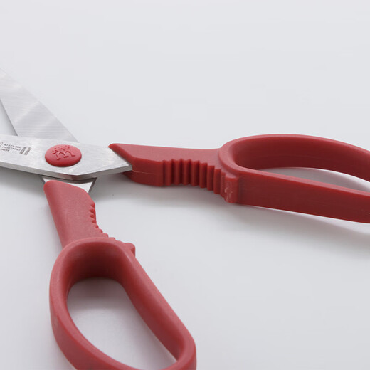 双立人（ZWILLING）德国不锈钢剪刀削皮刀水果刀蔬菜刀厨房刀具厨房红色套装 红色三件套