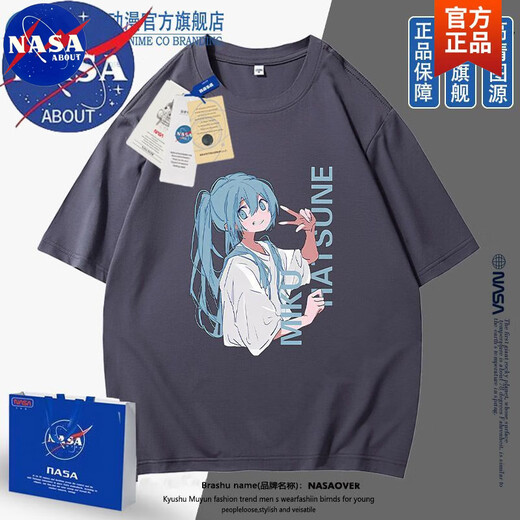 NASA Acerca de la camiseta Hatsune Miku de anime CO COLES COLECTURAS LOLE INS COMPERSIDAD LINDA VERSÁTIL DEL ALGODAD VERSÁTIAL PARA HOMBRES Y MUJER WHITE-N1506 HATINE MIKU L (auténtica de alta calidad)