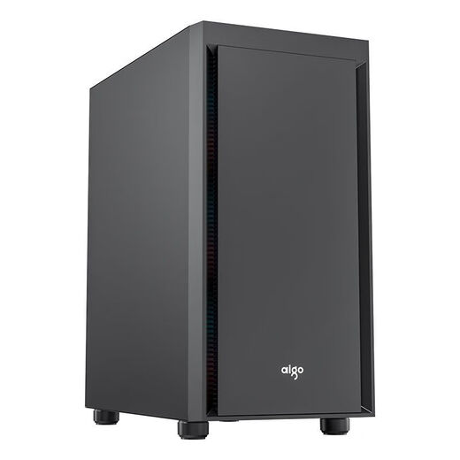 爱国者爱国者V12不侧透商务无光静音防尘办公机箱全封闭台式隔音家用支持MATX主板240水冷散热静音棉 V12黑色+3无光静音风扇