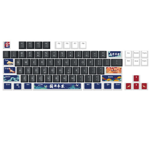 罗技（Logitech） K845 字透PBT彩虹键帽/口红佳人/朋克/国潮/小刘鸭键帽 K835/K845国潮键帽