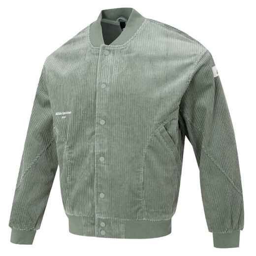 Adidas Jacke Herrenkleidung 2024 Frühling neuer Freizeitjacke Cord und Samt warmes Retro -Baseball -Uniform IQ1389/Inside Velvet s