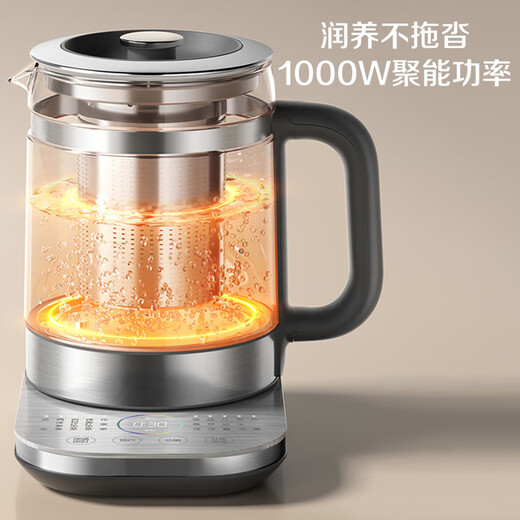 SUPOR pure titanium health kettle, glass panel kettle, 316L stainless steel constant temperature tea maker, enlarged filter, electric kettle with multi-stage heat preservation 1.5L SW-15YJ55