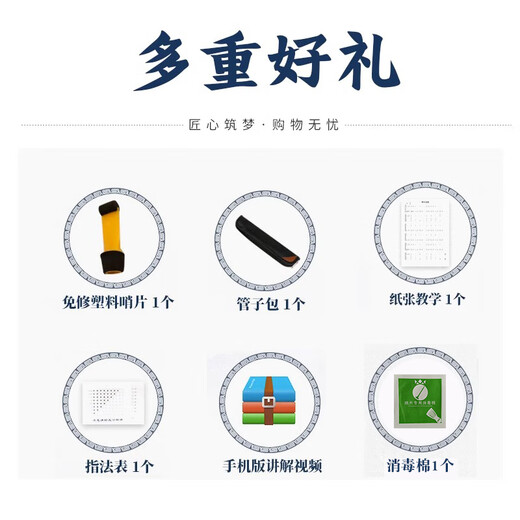 王家彪乌木催泪管子乐器初学者成人笛子管乐民族乐笛演奏民间 A调 镀金箍管子+6