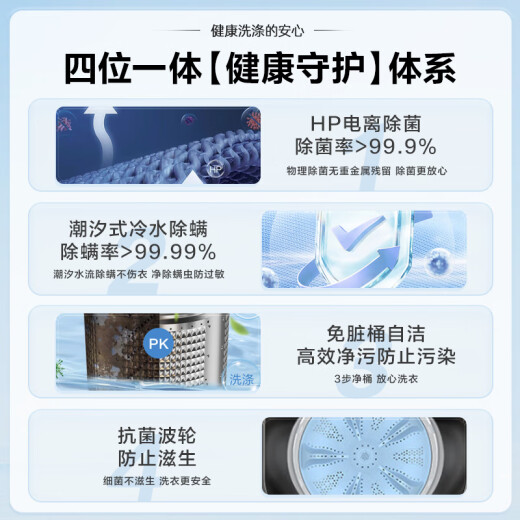 海尔（Haier）云溪波轮洗衣机全自动懒人家用 10公斤 家电国家补贴20% 以旧换新 直驱变频 一级能效 双动力Plus6