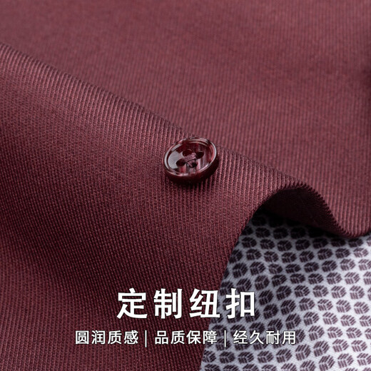 杉杉【100%羊毛内胆】加厚保暖衬衫男长袖冬季休闲商务加绒厚款衬衣 FQC2230819-863保暖 38