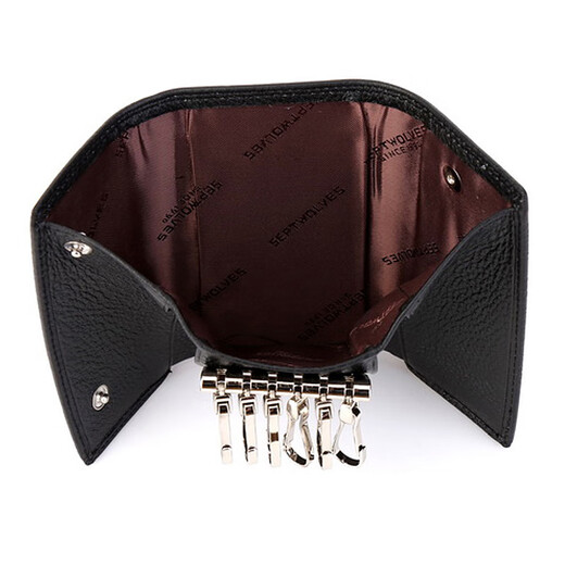 Sept wolf Car Key Pack pour hommes multifonctionnels réel vache vache grande capacité clés de ménage pack de voitures clés pack clés pack de clés
