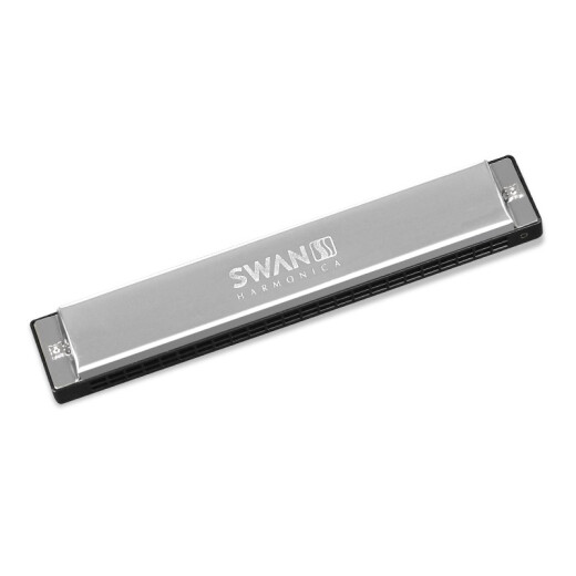 天鹅SWAN 口琴 24孔复音C调演奏口琴（黑色琴格）